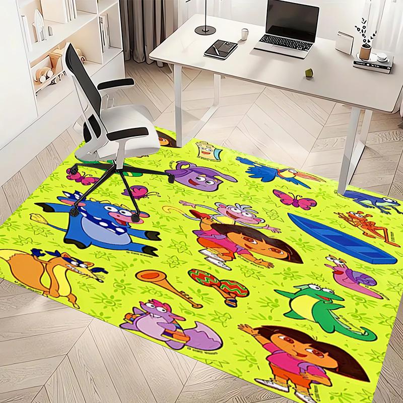 1pc D-Doras The Explorer Print Area Rug - Soft, Washable Non-Slip Indoor Mat, Living Room, Home Office Decorative Rug,Office Decorative