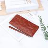 Unisex Retro Vegetable-Tanned Leather Wallet & Phone Clutch