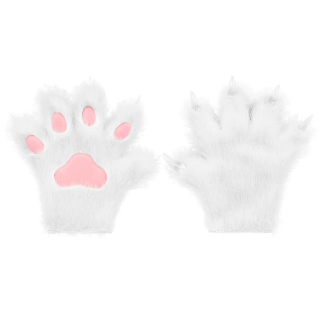 Plush Cat Paw Beast Costume Gloves with Nails Comic Exhibition Cat Paw Prop Decoration Beast Costume Beast Paw Hand Cute Props