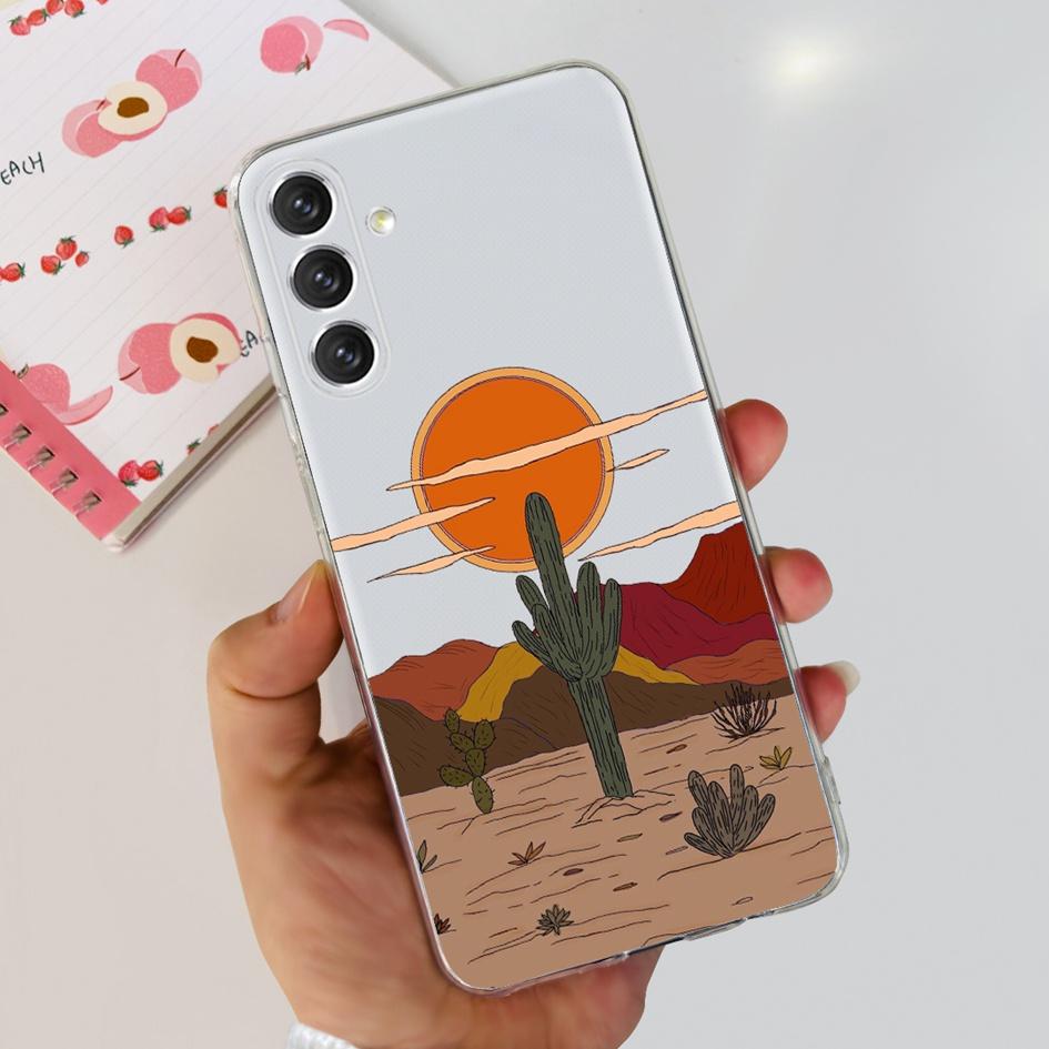 For Samsung A24 4G Case 2023 Popular Flower Astronaut Transparent Cover Soft Phone Case For Samsung A24 A14 5G SM-A146B A 24 Bag