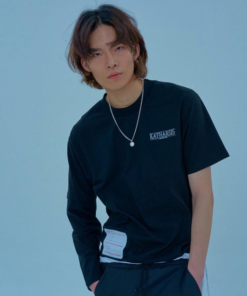 KATHARSIS Asymmetrical T-Shirt (Bk)_Free