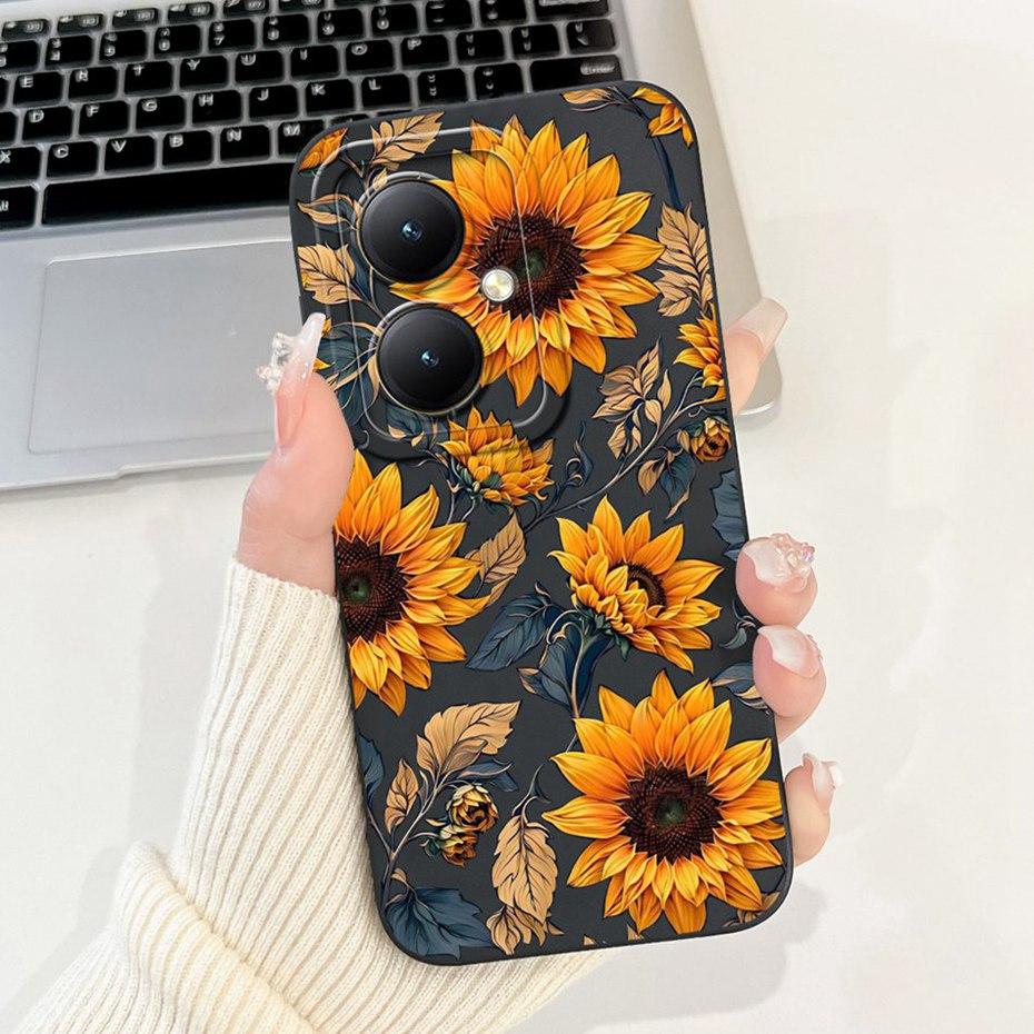For Vivo Y35+ Y35m+ 5G Lens Protective Phone Case For Vivo Y35Plus Y35M Plus 5G Lovely Pattern Soft Silicone Jelly Cases