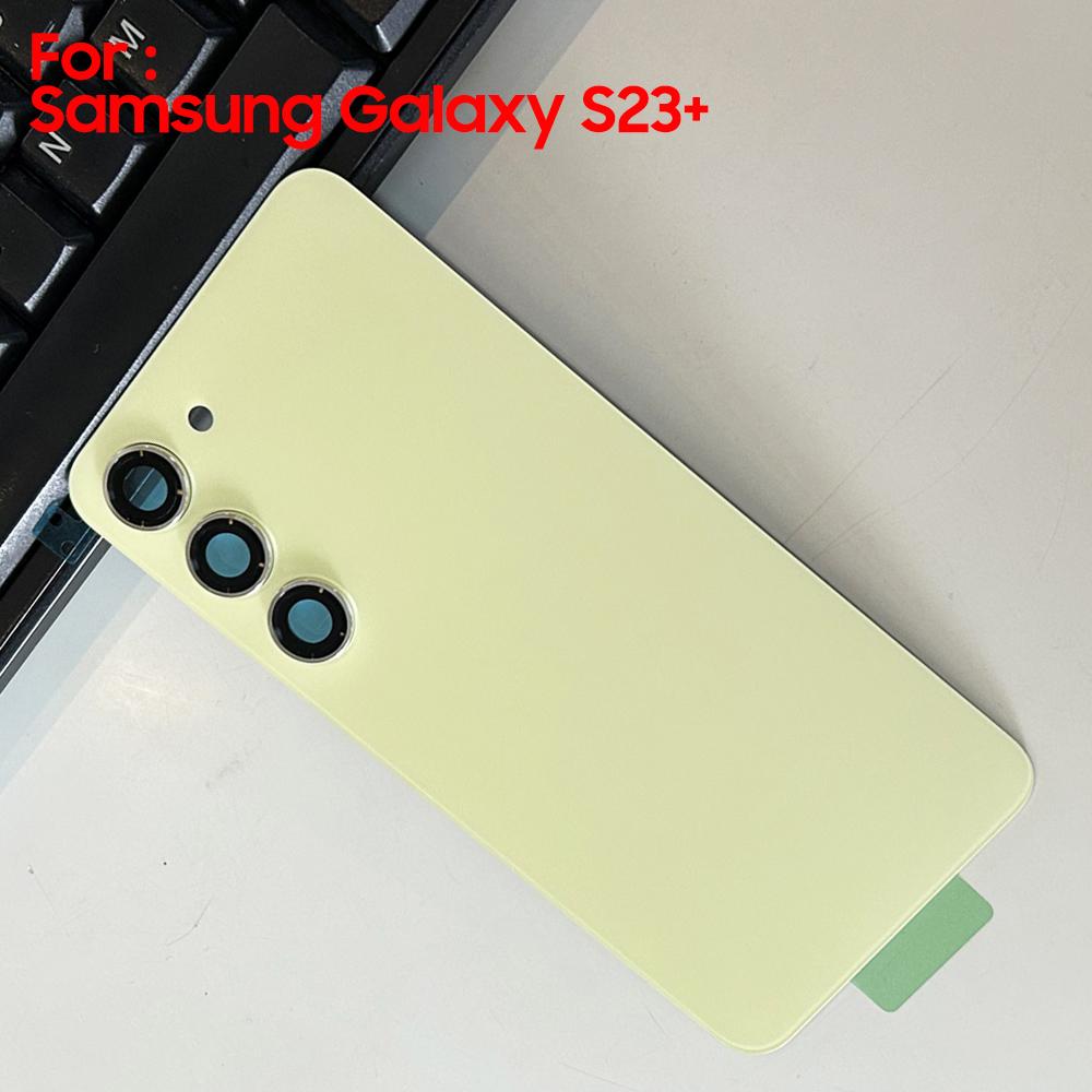 

Крышки задней панели Крышка аккумулятора Корпус Для Samsung Galaxy S23 5G SM-S911B S23+ 5G S23 Plus SM-S916B Задняя стеклянная крышка For S23 Plus жёлтый