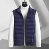 DIBINZE Men's Plus Size Lightweight Stand Collar Duck Down Vest
