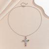 New Personalized and Fashionable Cross Silver Collarbone Chain Pendant for Women
