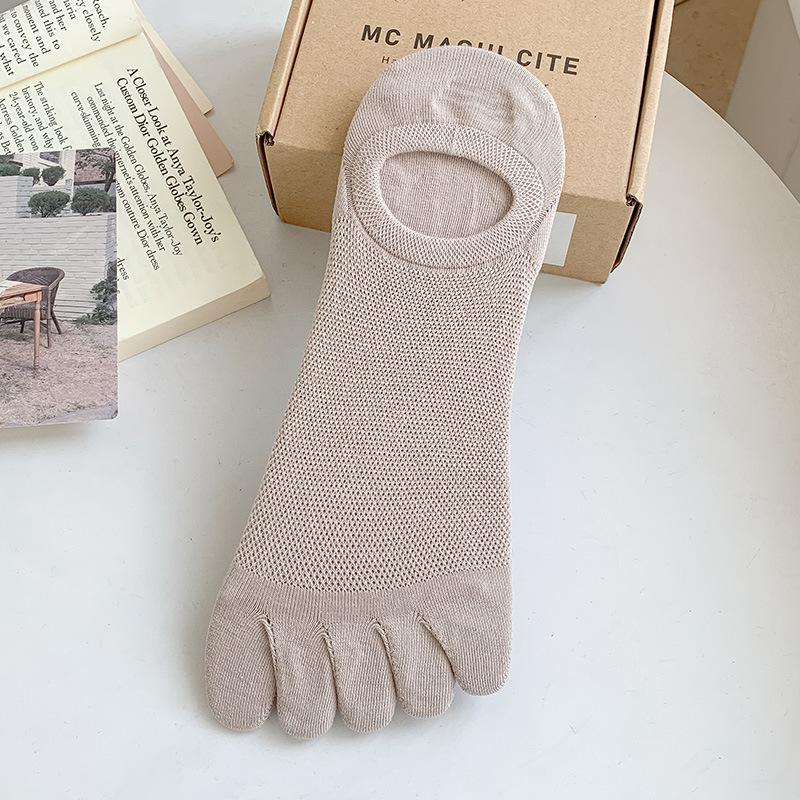 

Men s Five Toe Socks Silicone Anti-Slip Heel Invisible Low-Cut Short Ankle Sock Summer Casual Thin Breathable Versatile Socks One Size