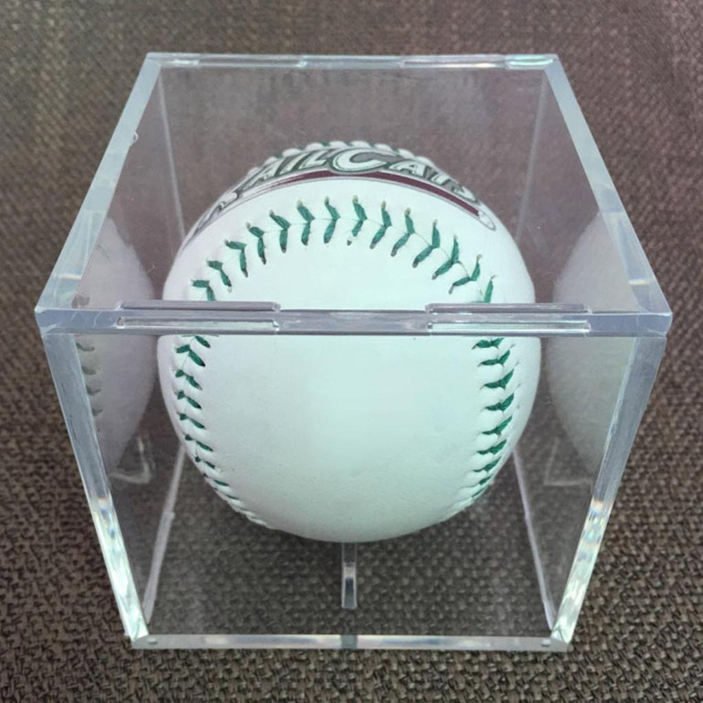 Premium Clear Acrylic Baseball Display Box UV-Proof Square Souvenir & Collectible Holder for Signed Ball