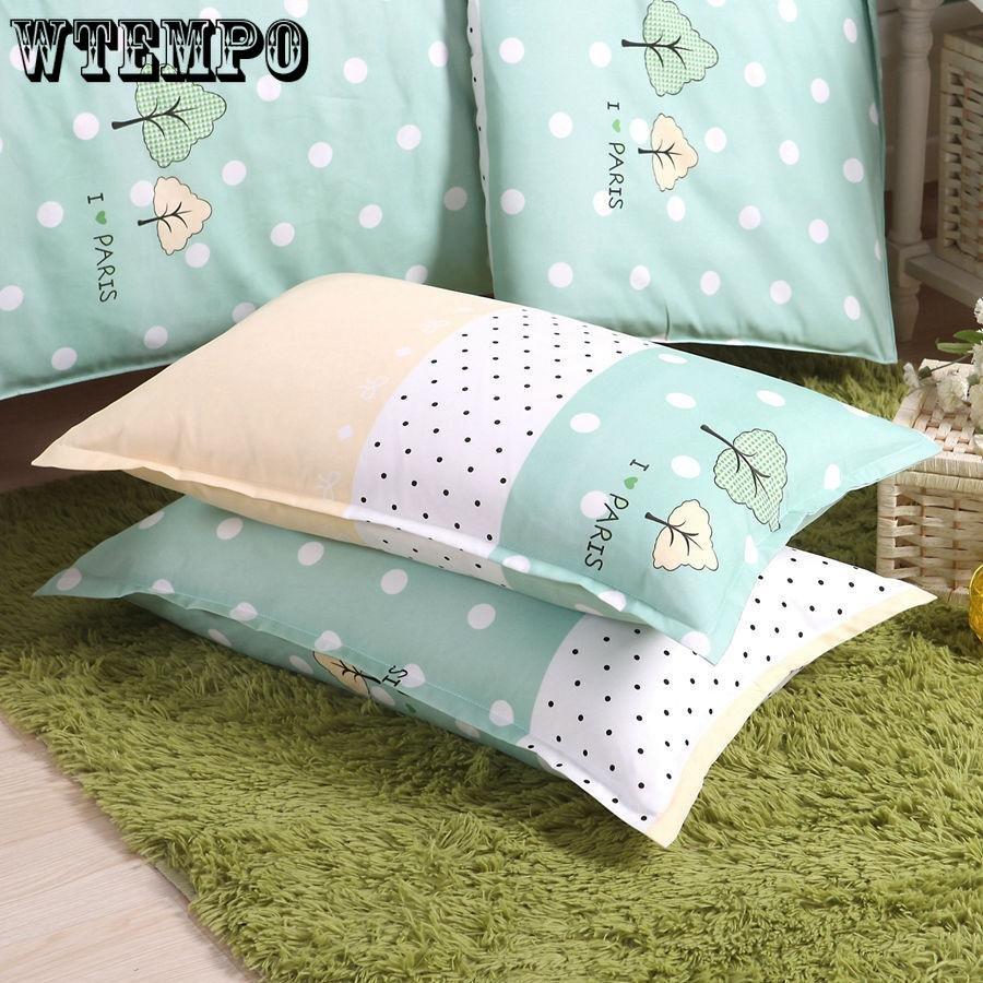 Printed Pillowcase Bedding Fashion Student Dormitory Essential Pillowcase 48X74cm A Pair