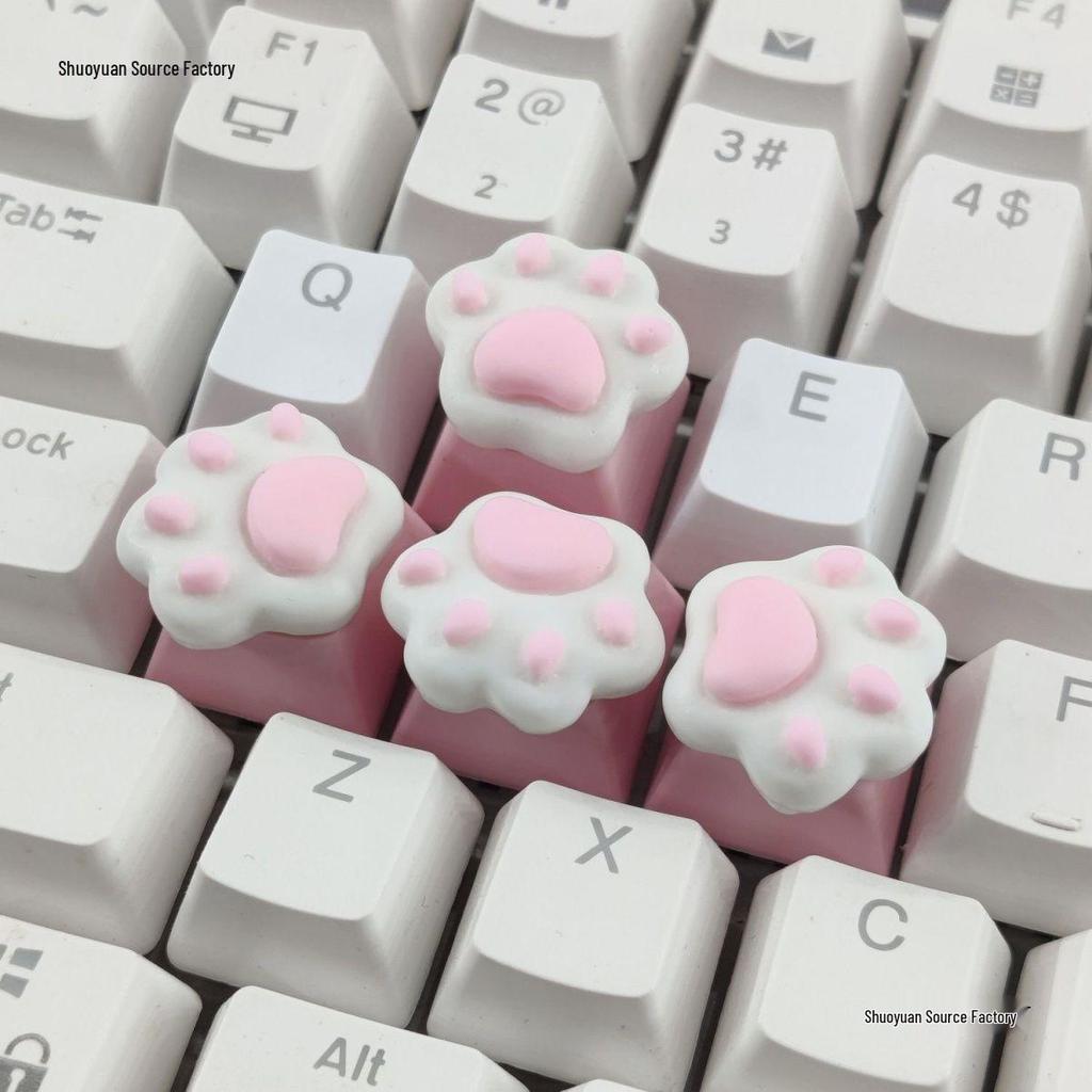 Adorable Cat Paw Silicone Keycap for Mechanical Keyboards - Universal Cross Switch & Nail Art Tool
