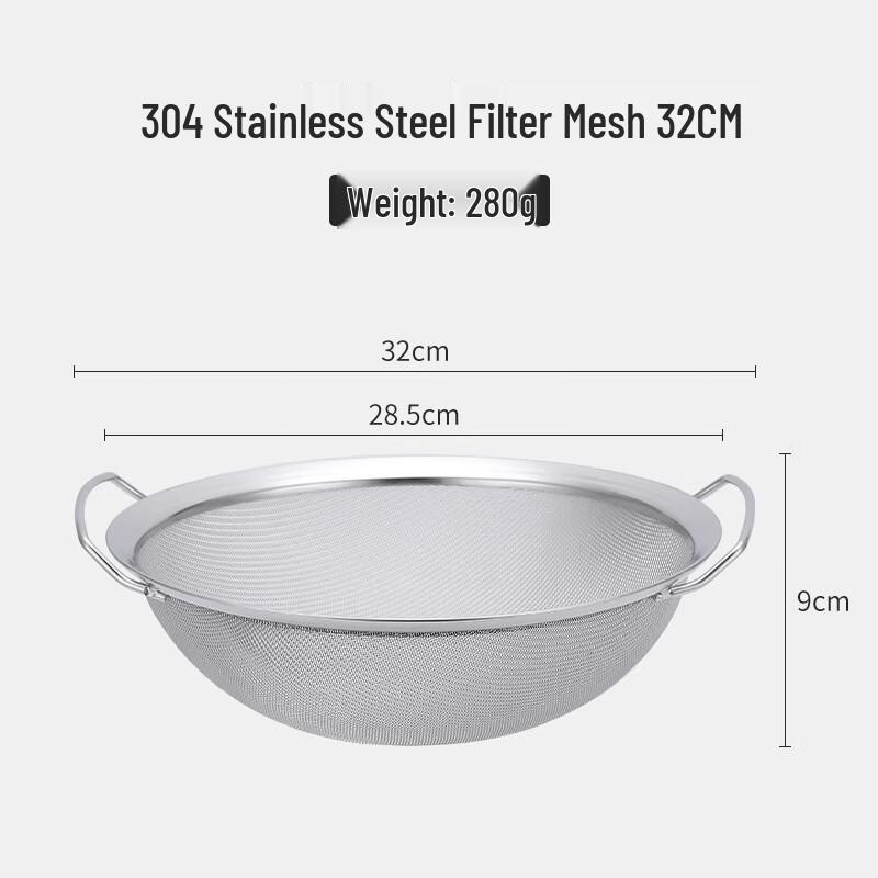 304 Stainless Steel Fine Mesh Kitchen Strainer