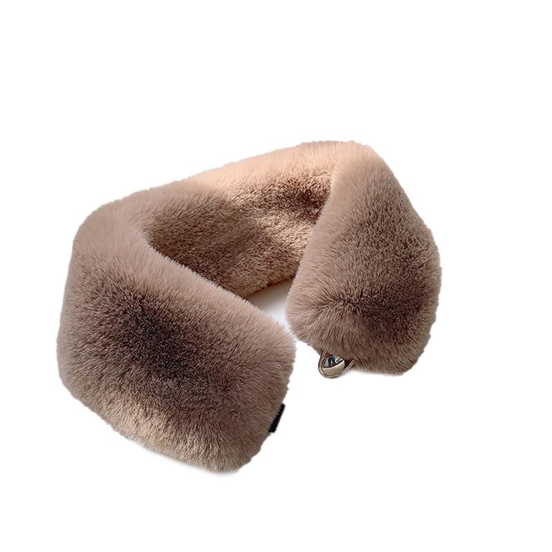 

1 шт. воротник куртка искусственный мех кролика шейный платок шаль толстая защита шеи теплое пальто зимний шарф