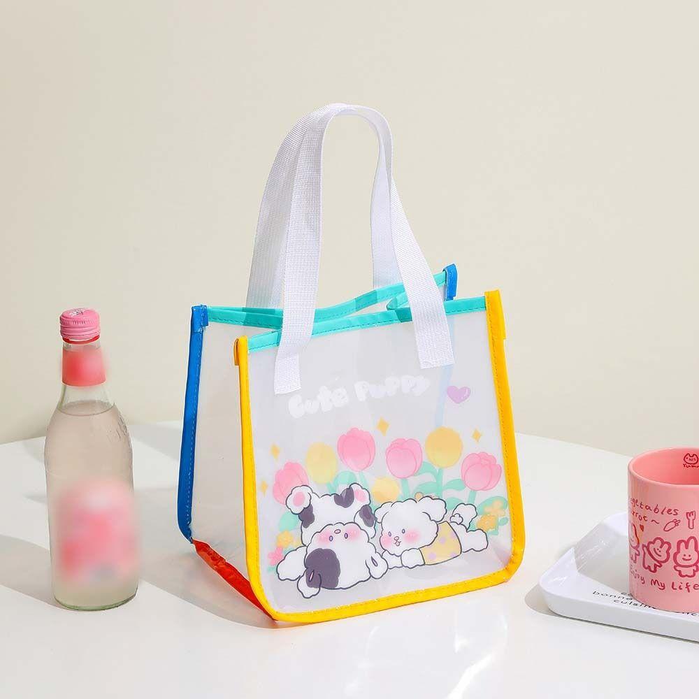 Mobile Phone Bag Beach Transparent Handbag Cartoon Jelly Cute Storage Bag Student