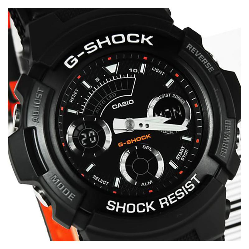 G-Shock Casio classic series, trendy, simple and bold, automatic lighting, fully automatic calendar, waterproof and shockproof luminous AW-591MS-1A