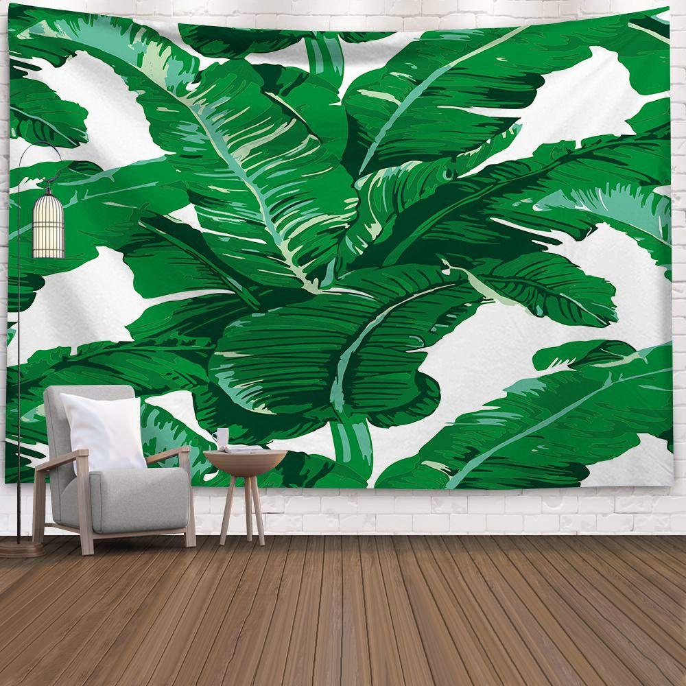 Green Forest Tree Wall Hanging Tapestries Mandala Natural Stream Flower Bedroom Wall Decor Camping Blanket  Dropshipping