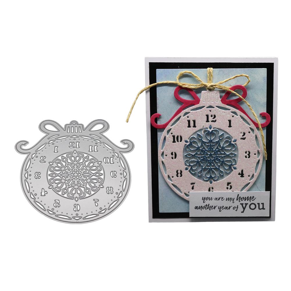 Clock Frame Metal Silvery Stencil Embossing Cutting Dies For Diy Scrapbooking Paper Album Cards Making