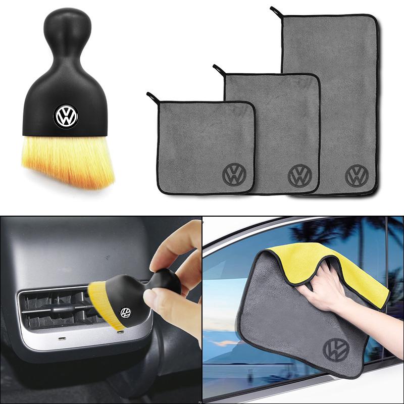 hub cap Car Wash Microfiber Towel Auto Cleaning Tool Soft Brush Drying Rag Cloth For VW Golf Jetta Scirocco Touran Polo Beetle