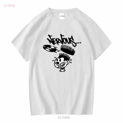 Nervous Records Promo T Shirt Classic Hip Hop Long or Short Sleeves Vintage Washed Slightly Casual Graphic Stretched Versatile