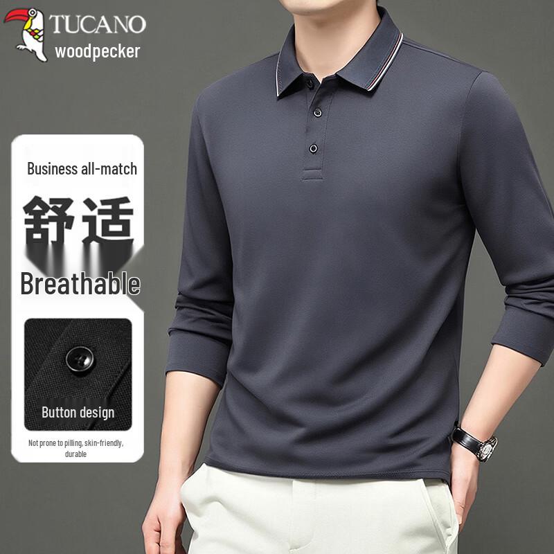 TUCANO Men s Spring Long-Sleeve Polo Shirt S