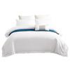 Four-Piece Brushed Cotton Bedding Set: Fitted Sheet, Flat Sheet, Pillowcase, Duvet Cover - Hotel Style for Guesthouses and B&Bs