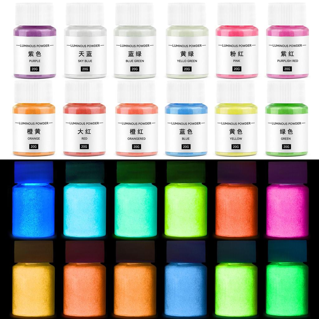 20g Langanhaltende Kerze Leuchtpulver Ungiftige Leuchtende Fluoreszierende Pigmente DIY Glitzerkerze Nagel Farbe Herstellungsmaterial