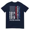 United States Air Force American Vintage Usa Flag Patriotic Tshirt