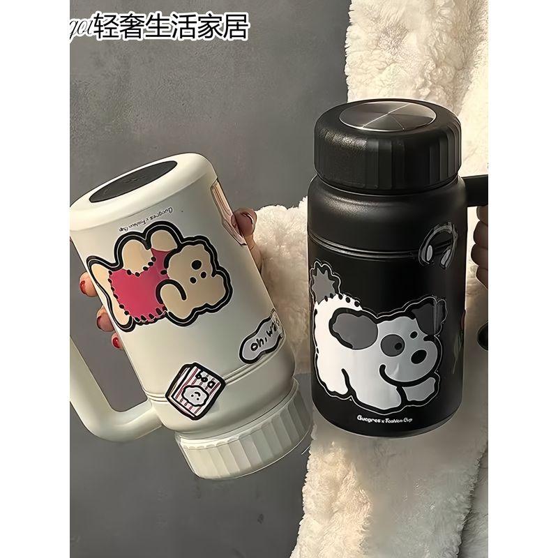 Japanese 1000ml Large-Capacity Thermos Cup 316 Stainless Steel Student Water Bottle High-Value Portable Cup with Handle