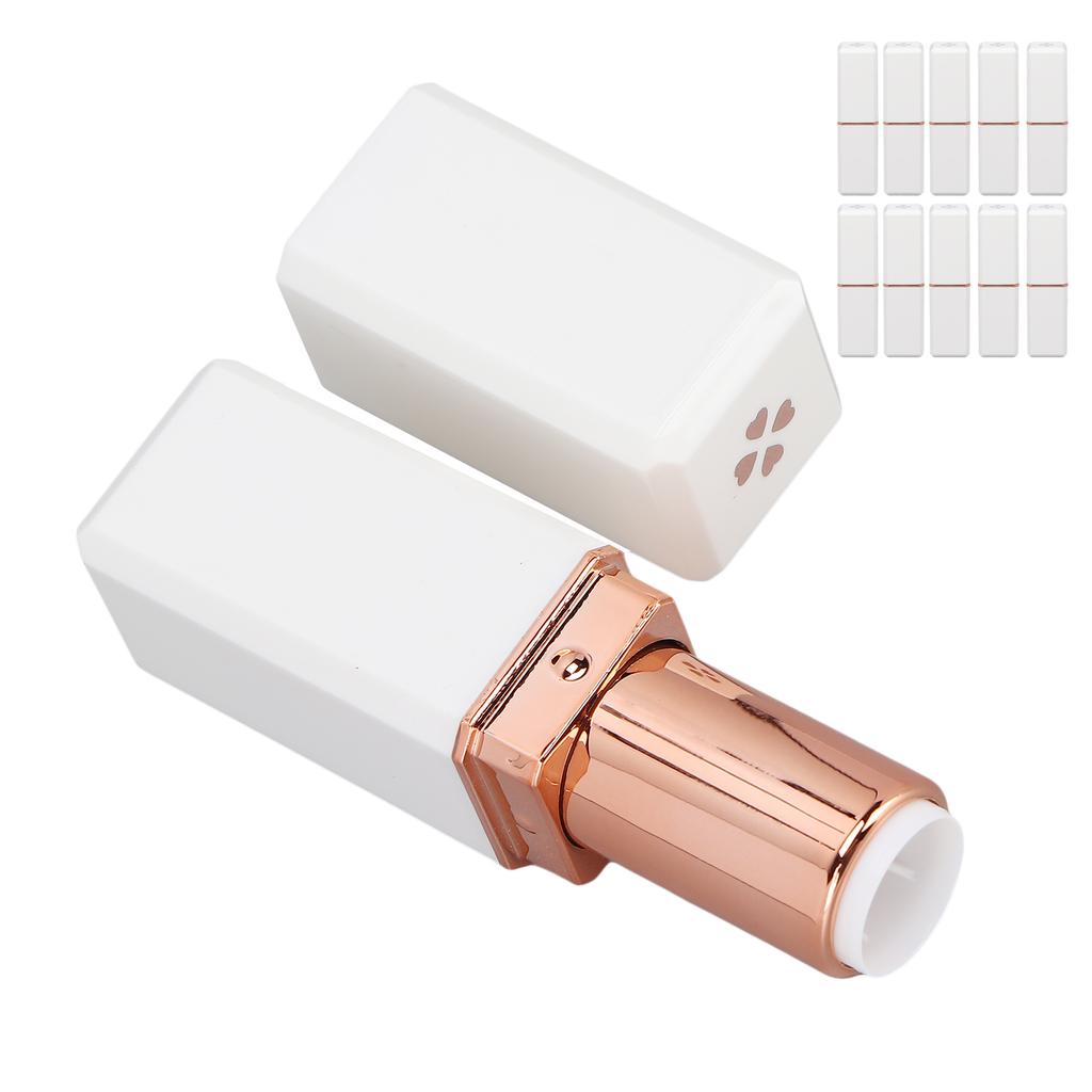 10pcs Portable Empty Lipstick Tube DIY Empty Lip Balm Tube Refillable Lipstick Bottle Container