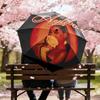 1pc Ayliva's Album Cover Umbrella Portable Folding Umbrella Iron Frame Hole Bone Structure Outdoor Home Umbrella