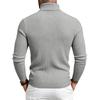 Men's Cable Knit Turtleneck Sweater, High Neck Long Sleeve Chunky Knit Pullover, Winter Casual Warm Knitwear for Men