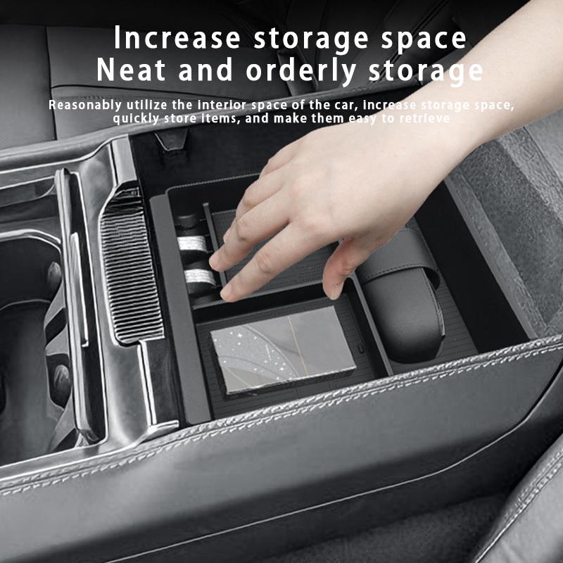 Centre Console Armrest Storage Box ABS Armrest Storage Box Organizer Tray Car Interior Accessories For Jeep Wagoneer L 2022-2025