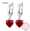 Square Genuine Blue Topaz Amethyst Citrine Garnet Created Sapphire Ruby Emerald 925 Silver Stud Earrings