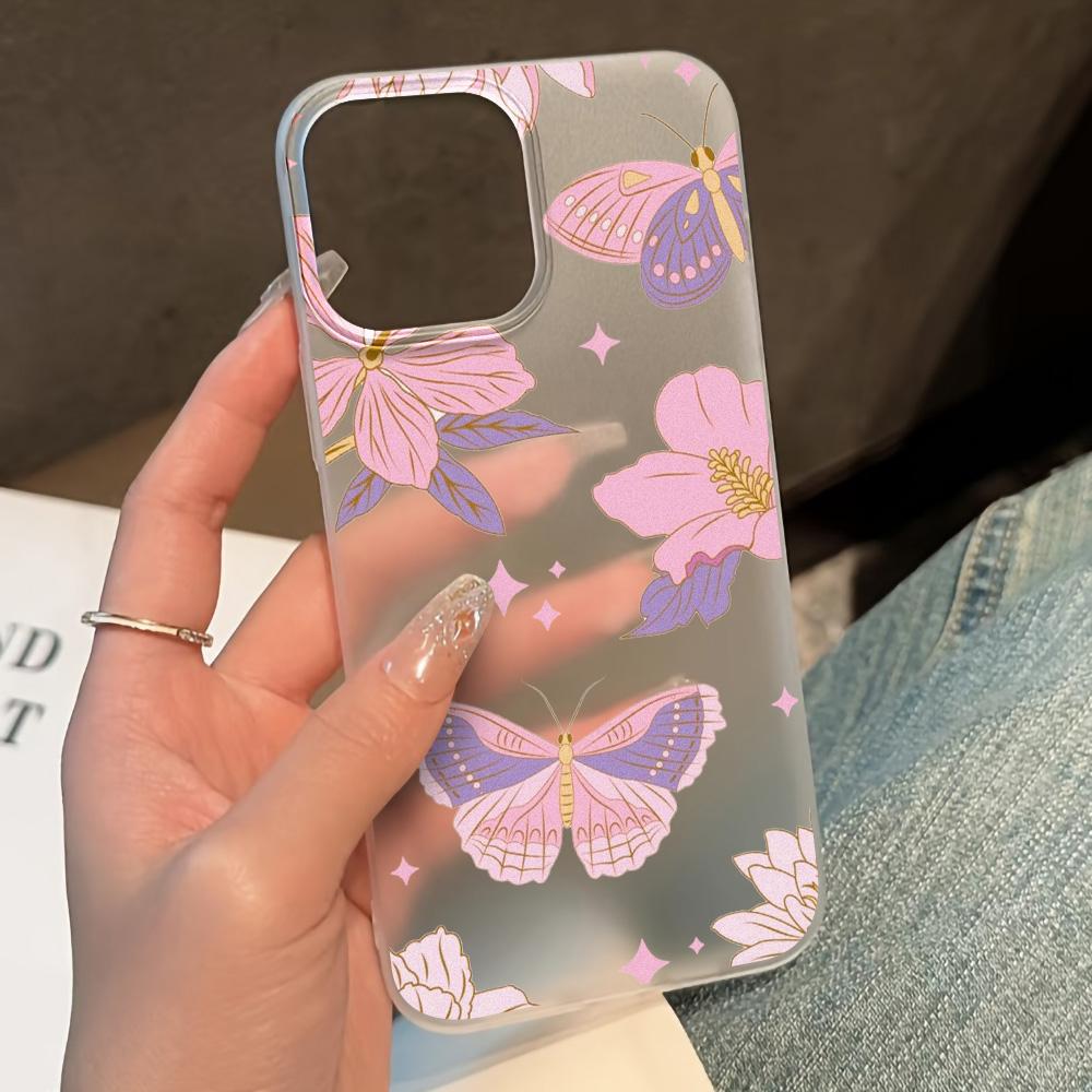 Soft TPU Matte Flower Phone Case for iPhone 13 Funda iPhone 11 14 15 Pro Max 14 Plus 12 Mini 13pro 13promax Transparent Covers