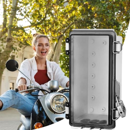 Gevrkjenp Outdoor Waterproof Junction Box | Outlet Box with Clear Cover, Dustproof Locking Case for Electronics, Home Projects, and Power Distribution