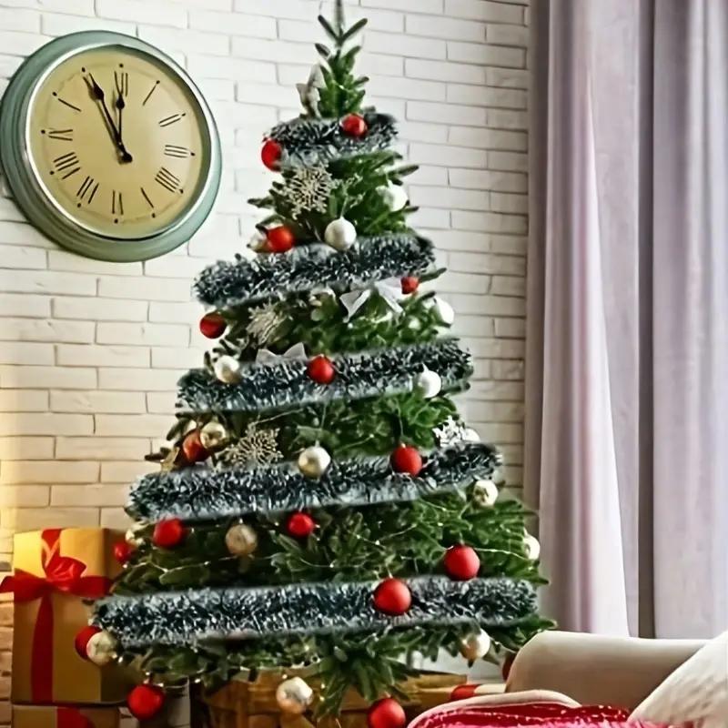 20/2m Christmas Green Cane Ribbons Garland Xmas Tree Ornaments Cane Ribbon Wreath Hanging Pendents DIY Home Party Decor Supplies