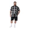 Duke Mens Holden D555 Shadow Checked Kingsize Short-Sleeved Shirt