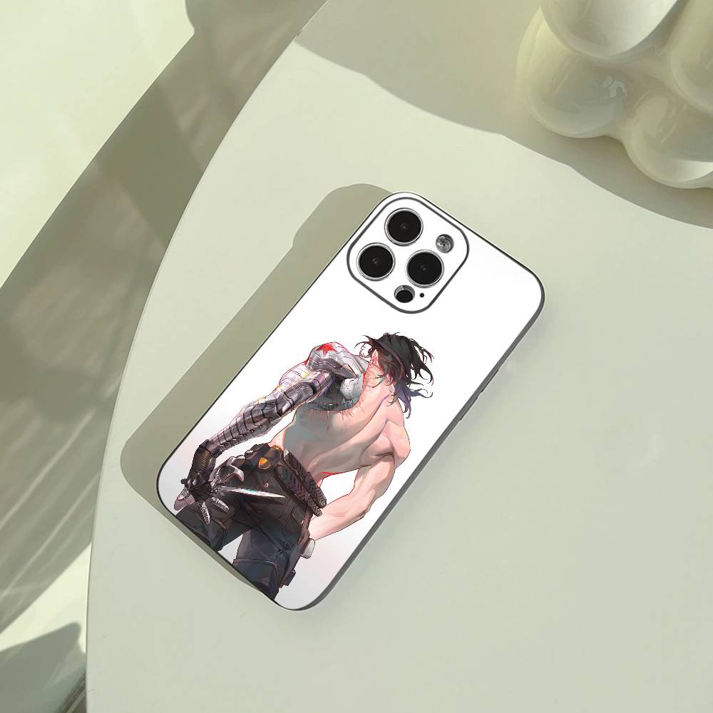 B-Bucky- Barnes  Winter -S-Soldier Phone Case For iPhone 17,16,15,14,13,12,11Pro Max, Lightweight and Practical Soft Black Cover