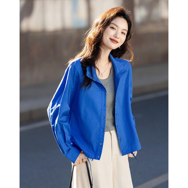 Demana Women's Sunshine Cotton Petite Stand Collar Short Jacket