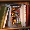 Rolife Book Nook Kits Sakura Wine Alley with Dust Cover DIY Miniature Dolls House Kit 3D Wooden Puzzle Bookend Bookshelf Gift