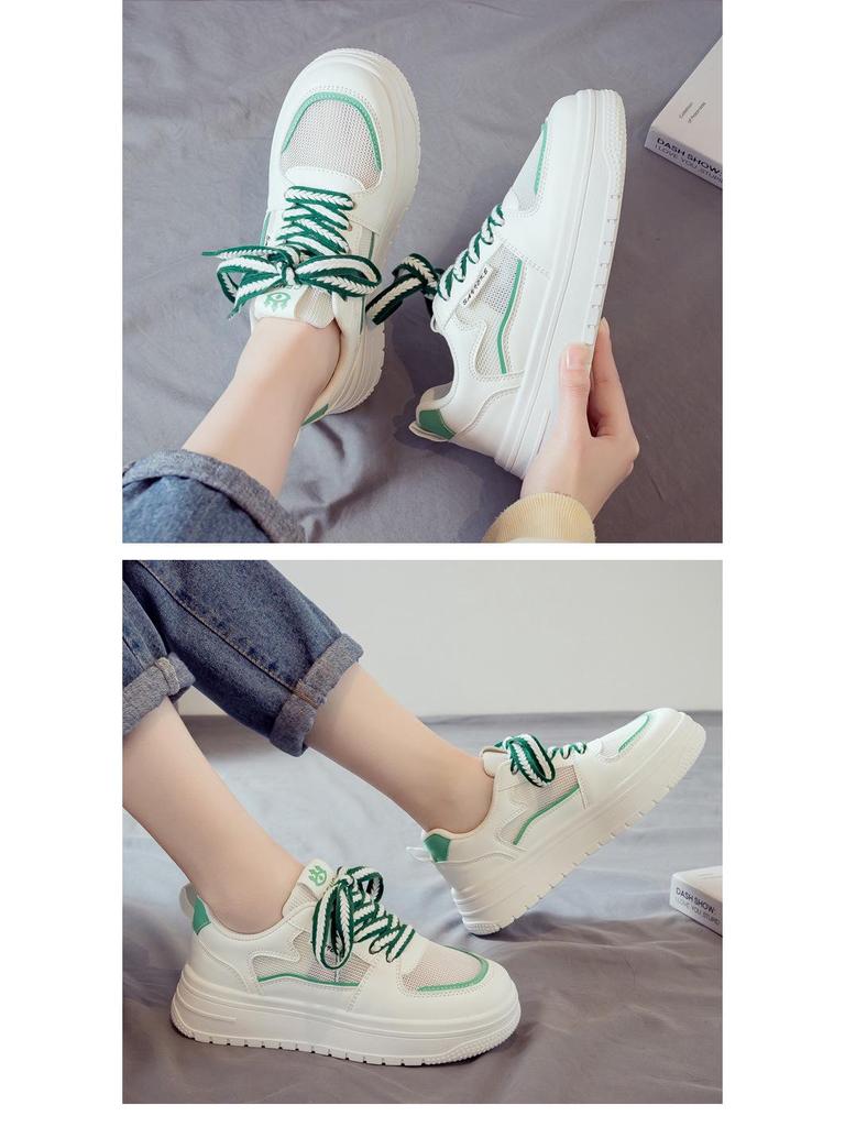 2025 Frühling/Sommer Damen Vielseitige Weiße Mesh Atmungsaktive Sneaker