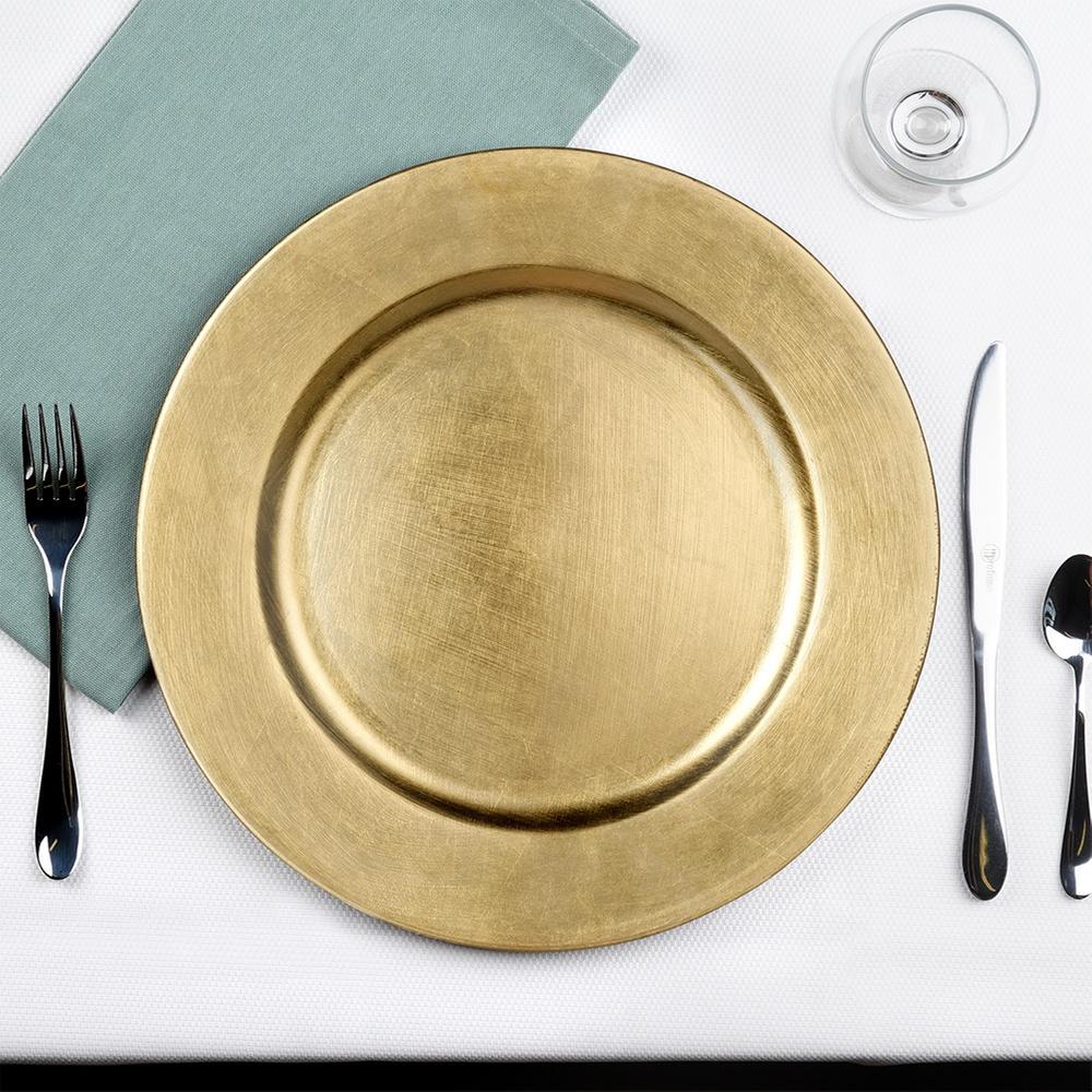 Sous-plat Doré Dessous de plat Support Décoratif Plateau Plat Grand Plat