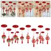 Lunar Year Red Paper New Year Ceiling Pendant Set 3D Decorative Ceiling Decor for Chinese New Year 2026 Festive Events