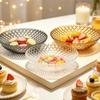 1Pcs Exquisite Flower Shaped Transparent Fruit Plate Plastic Dessert Salad Tray Light Luxury Household Snack Plate