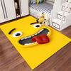 Playful Yellow Face Carpet Suitable As a Non-slip Mat for the Living Room or Bedroom Sofa