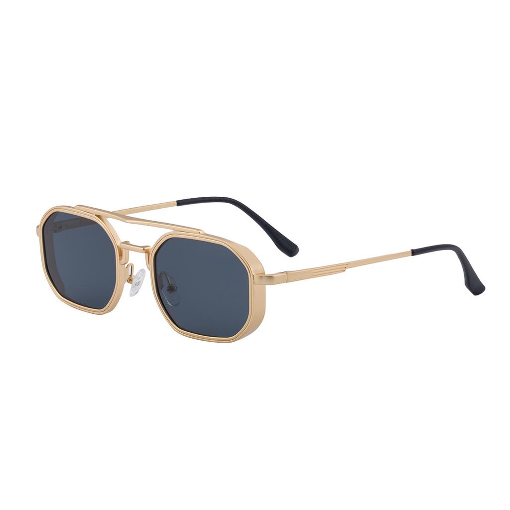 JYL TS Men's Retro Square Metal - Double-Bridge Sun-Protective KSL-98290
