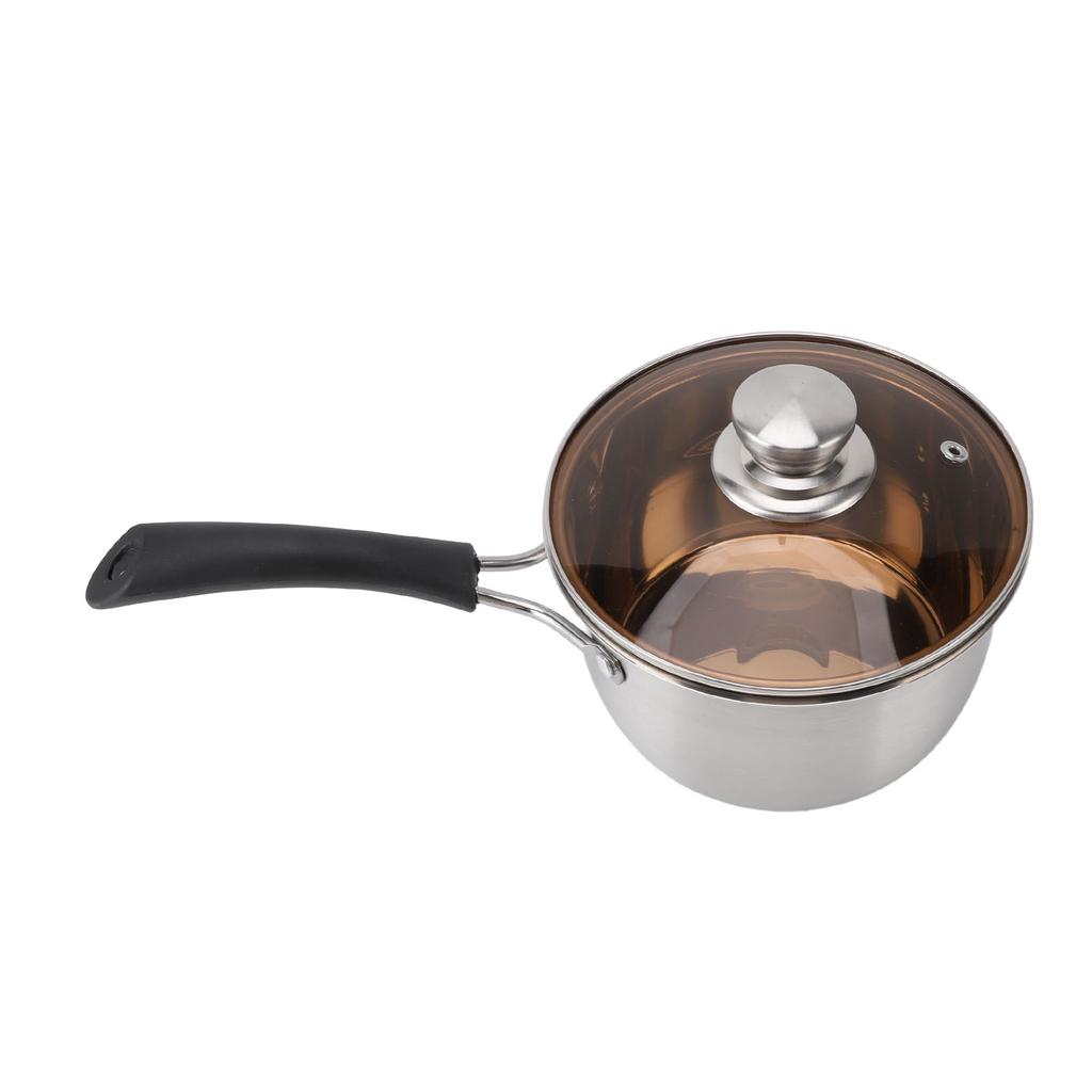Stainless Steel Saucepan Small Milk Pan Rapid Heat Transfer Prevent Scalding Thickened Single Handle Cooking Pot Soup