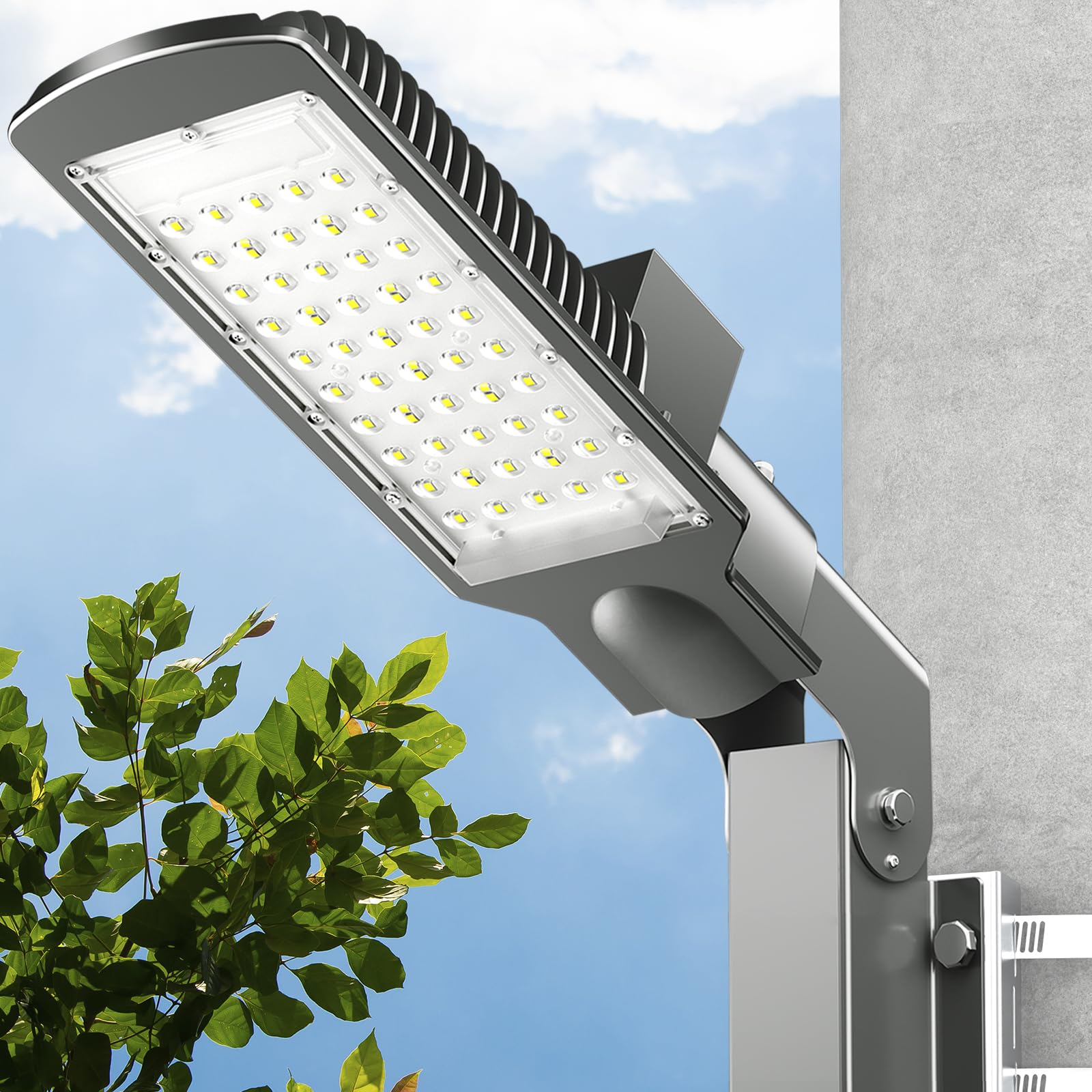 

и Светодиодный Уличный Светильник Безопасности с Автоматической Яркостью Без Проводки Наружный Автоматически Включается на Столбе Опора Уличное Освещение Светильник для Промышленного серый