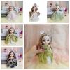 Mini Moveable Joints Princess Dress Doll Large Skirt Hem 3D Eyes Mini Doll Toys  Children Toys