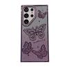 Suitable for Samsung S25 Ultra Mobile Phone Case Three Dimensional Flash Powder Rhinestone Butterfly S24FE Soft Shell A26 Fall Protection Case