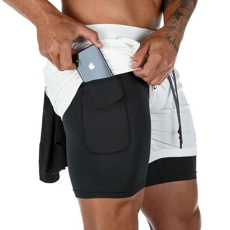 Men's Trendy Quick-Drying Breathable Sports Shorts - Double Layer Fitness Summer Wear