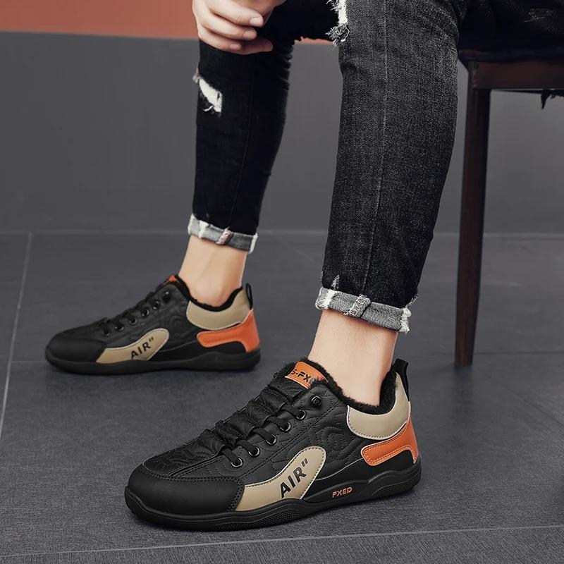 Winter Cotton Men's Casual Shoes Sports Shoe For Men Outdoor Wear-resistant Lightweight Comfortable Fashion Young Male Sneakers
